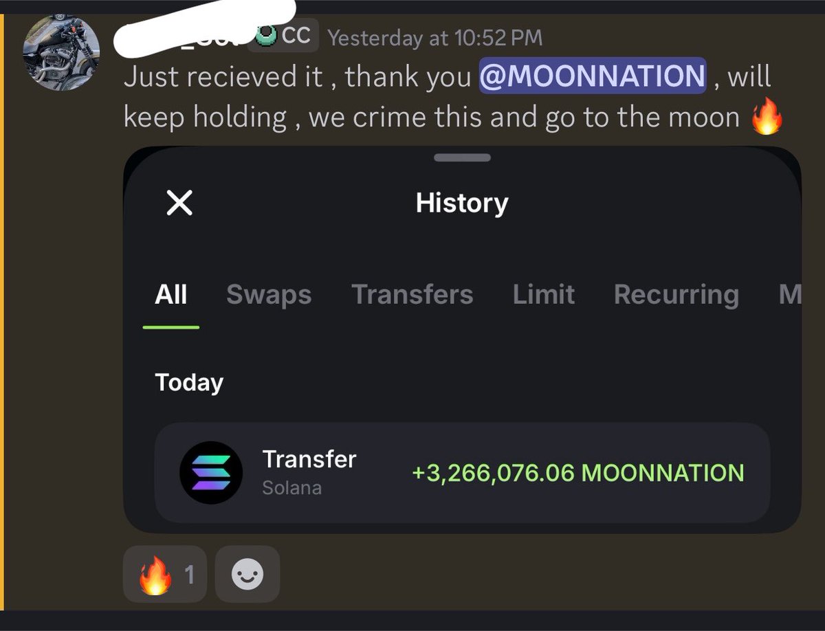 MoonNationHQ's tweet photo. 🌙 Proof > Promises.

Rewards sent. ✅
Community growing. ✅
More holders joining. ✅

MOONNATION is just getting started.

Shoutout to everyone helping build this movement and congratulations to the community members who received their rewards! 🚀

#MEMECOIN https://t.co/dW46LBQxV3