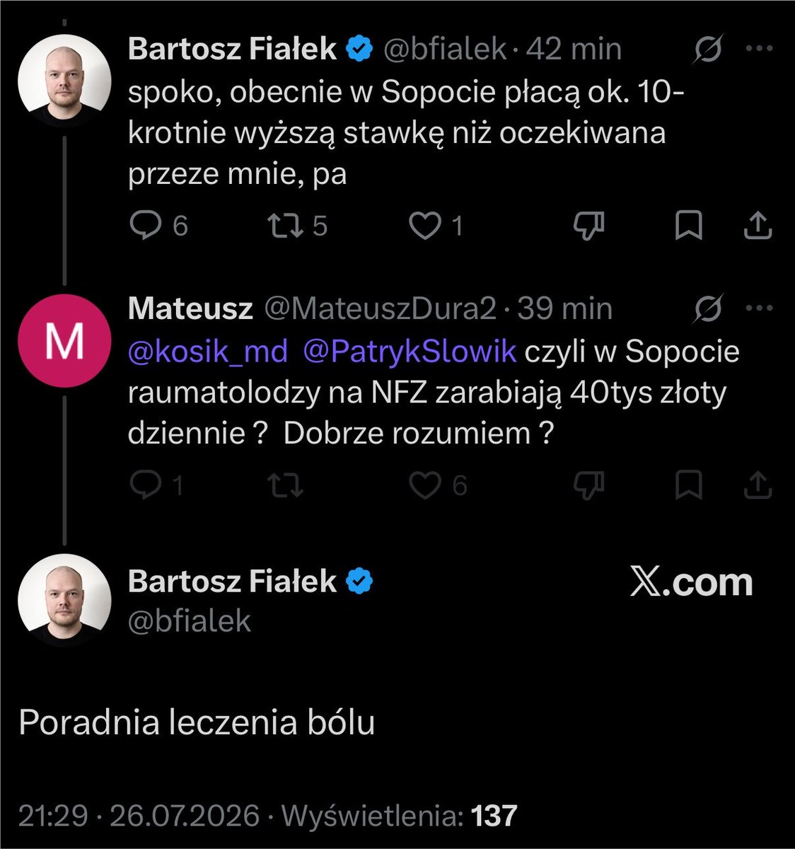 spalinskipatryk's tweet photo. Pan Bartek już usunął, ale jak się już raz zostaje świadkiem konowalskim to nic nie ginie. https://t.co/u9ladcHnnd