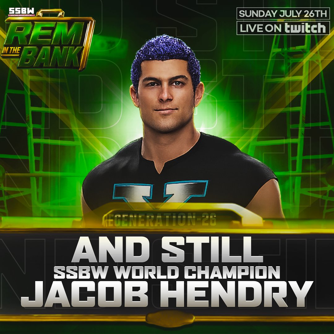 SSBW_Wrestling's tweet photo. Congratulations to Jacob Hendry @JacobMclau11973 for retaining his SSBW World Championship against a local competitor at Rem In The Bank! #SSBW #EFED #WWE2K26 #CAWUNNITY #REM #REZERO #REMINTHEBANK #PPV https://t.co/fLhW7qZUk3