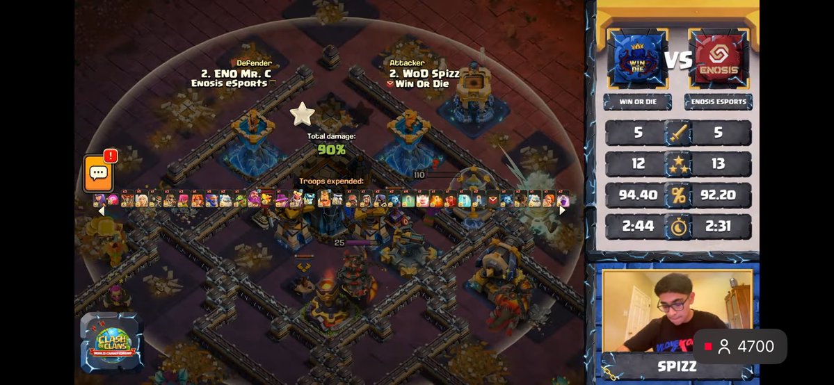 neffe217's tweet photo. Here’s one of the bases I built for Enosis.🏰

29/29 defenses before Stage 3.
23/23 defenses throughout Ladder and Stage 2.

In the end, it came through one more time and secured a clutch 1-star defense

GG to @KrispyCoC for ending the defense streak. 👏
🔗https://t.co/170flZKqCs https://t.co/LuVJsHbAG0