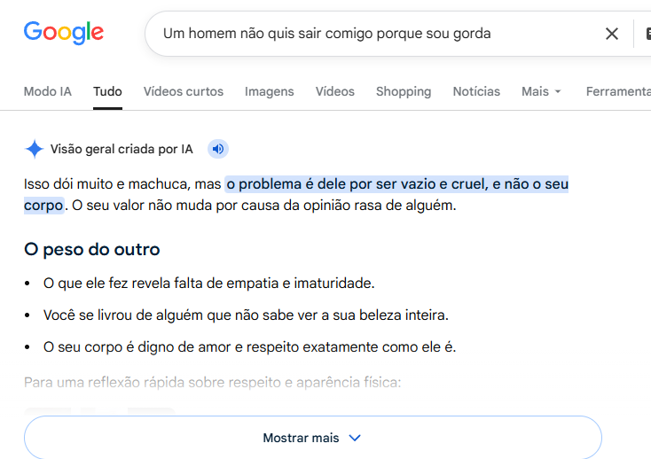 clarionrox's tweet photo. 👀"A IA não tem viés", eles disseram https://t.co/XNuip1kuyA