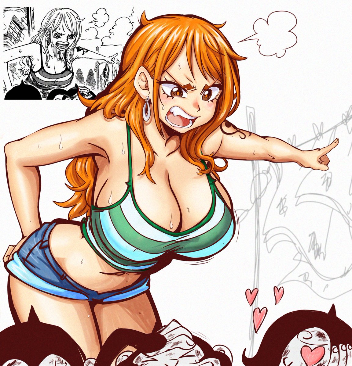lewdamone's tweet photo. i like the new cover page, so i wanted to redraw it 🙊🙈🙉 https://t.co/lQpn289j3d