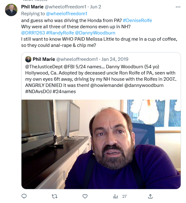 wheeloffreedom1's tweet photo. Deranged👇 "childless" family with MENTAL ILLNESS
and How... who clearly is MENTALLY ILL in his videos👇
18 YEARS of these SICK EVIL MINDED #BiochipTerrorists😠💻 https://t.co/nHbtBmPVTv