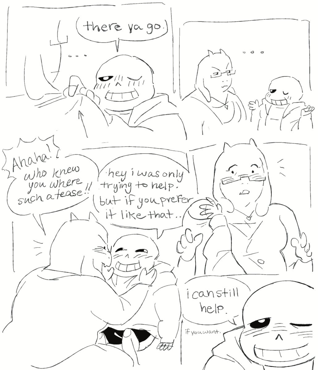 gardnprty's tweet photo. cw// suggestive 
post chapter 4 sans and toriel getting freeaky 💙💜 #deltarune
i am soriels biggest warrior https://t.co/iidBvPnHdh