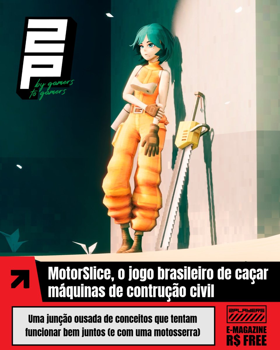 PlayersAg's tweet photo. Nossa análise de MotorSlice, um jogo brasileiro bem interessante para cortar máquinas gigantes com uma motosserra!

#motorslice #games #gamer #indiegame #pcgamer #2p #2players #bygamerstogamers #review #analise #gaming https://t.co/FHuwfnH1Ct