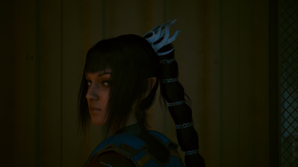 DeceptiousPhil's tweet photo. Judyheart progress 🖤
Reworked her hair at the neck so that it mostly all connects/flows as one
Repainted it so that it doesn't break so much if she looks/reaches too far up or down
Side hair doesn't visibly stretch as much when gravity pulls it
#Modding #Cyberpunk2077 https://t.co/ZVYyzW3LYv