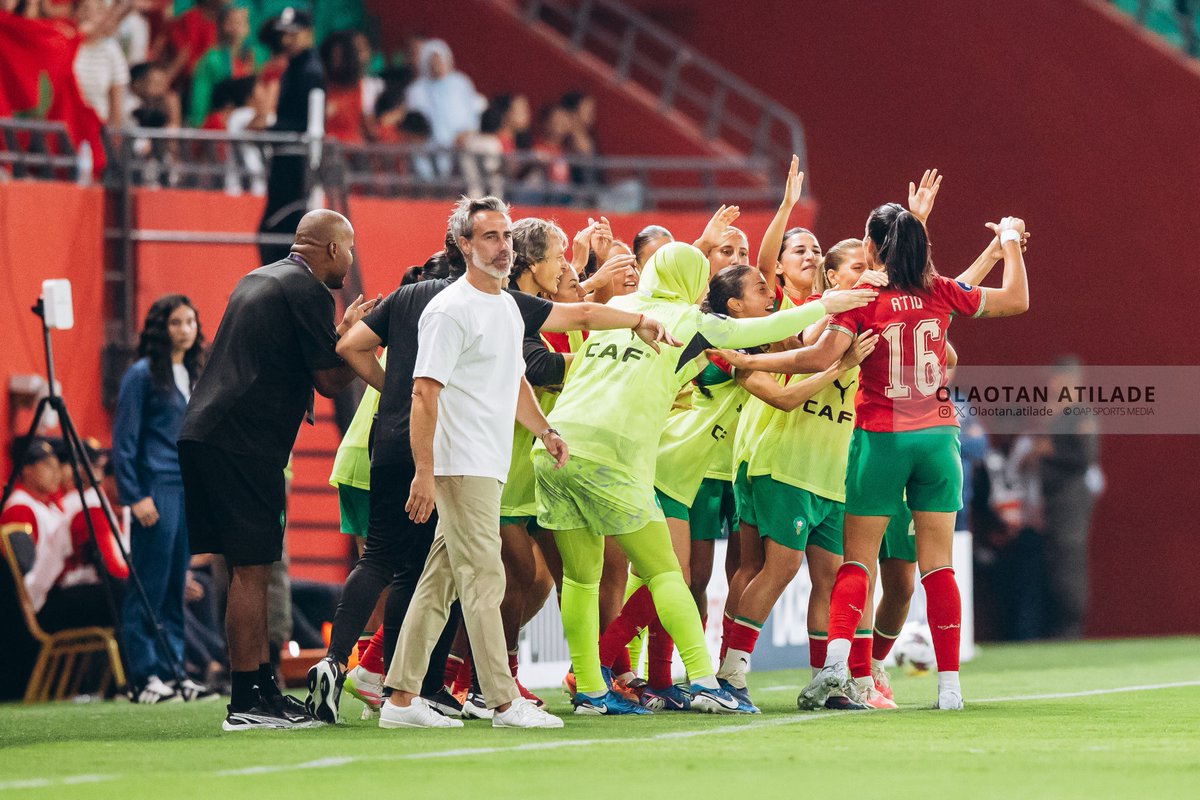 Olaotan_atilade's tweet photo. 🇲🇦 HALF-TIME | Morocco 3-0 Kenya

Morocco take a commanding 3-0 lead into the interval after a dominant first-half performance against Kenya in their opening Group A fixture of the TotalEnergies CAF Women’s Africa Cup of Nations Morocco 2026. The match is being played at Stade Prince Moulay El Hassan, Rabat, Morocco.

Goalscorers:
⚽ Maryanne Atiq (16’)
⚽ Ibtissam Jraidi (9’)
⚽ Sakina Ouzraoui (45’)

The Atlas Lionesses have been clinical in front of goal and are firmly on course for an opening-day victory, while Kenya face a difficult task after the restart.

📸 Image by Olaotan Atilade for OAP Sports Media

#WAFCON2026 #TotalEnergiesWAFCON #Morocco #Kenya #Rabat #OAPSportsMedia