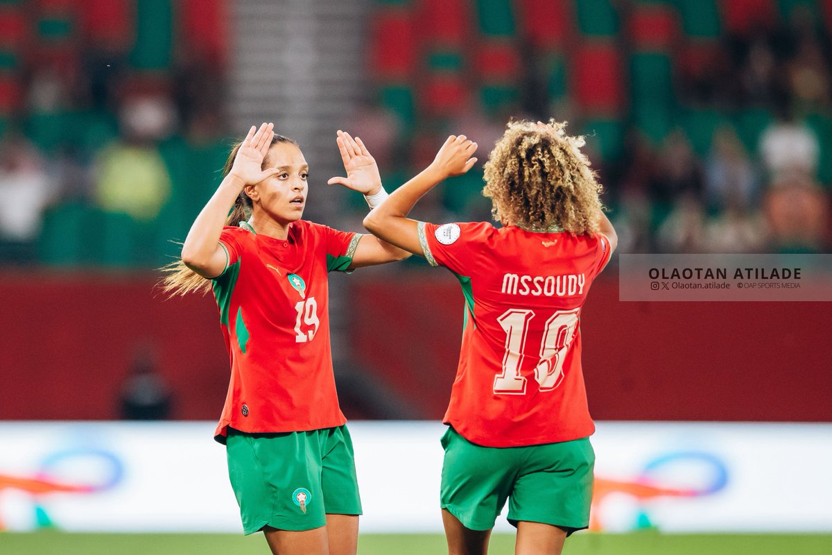 Olaotan_atilade's tweet photo. 🇲🇦 HALF-TIME | Morocco 3-0 Kenya

Morocco take a commanding 3-0 lead into the interval after a dominant first-half performance against Kenya in their opening Group A fixture of the TotalEnergies CAF Women’s Africa Cup of Nations Morocco 2026. The match is being played at Stade Prince Moulay El Hassan, Rabat, Morocco.

Goalscorers:
⚽ Maryanne Atiq (16’)
⚽ Ibtissam Jraidi (9’)
⚽ Sakina Ouzraoui (45’)

The Atlas Lionesses have been clinical in front of goal and are firmly on course for an opening-day victory, while Kenya face a difficult task after the restart.

📸 Image by Olaotan Atilade for OAP Sports Media

#WAFCON2026 #TotalEnergiesWAFCON #Morocco #Kenya #Rabat #OAPSportsMedia