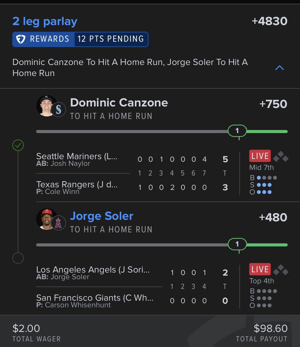 MikebrownGamble's tweet photo. @MLBHR My right hand was itching all crazy after that rigged shit with ohtani.. I knew you was going go soler 👏 https://t.co/u7Z17ZrRUs