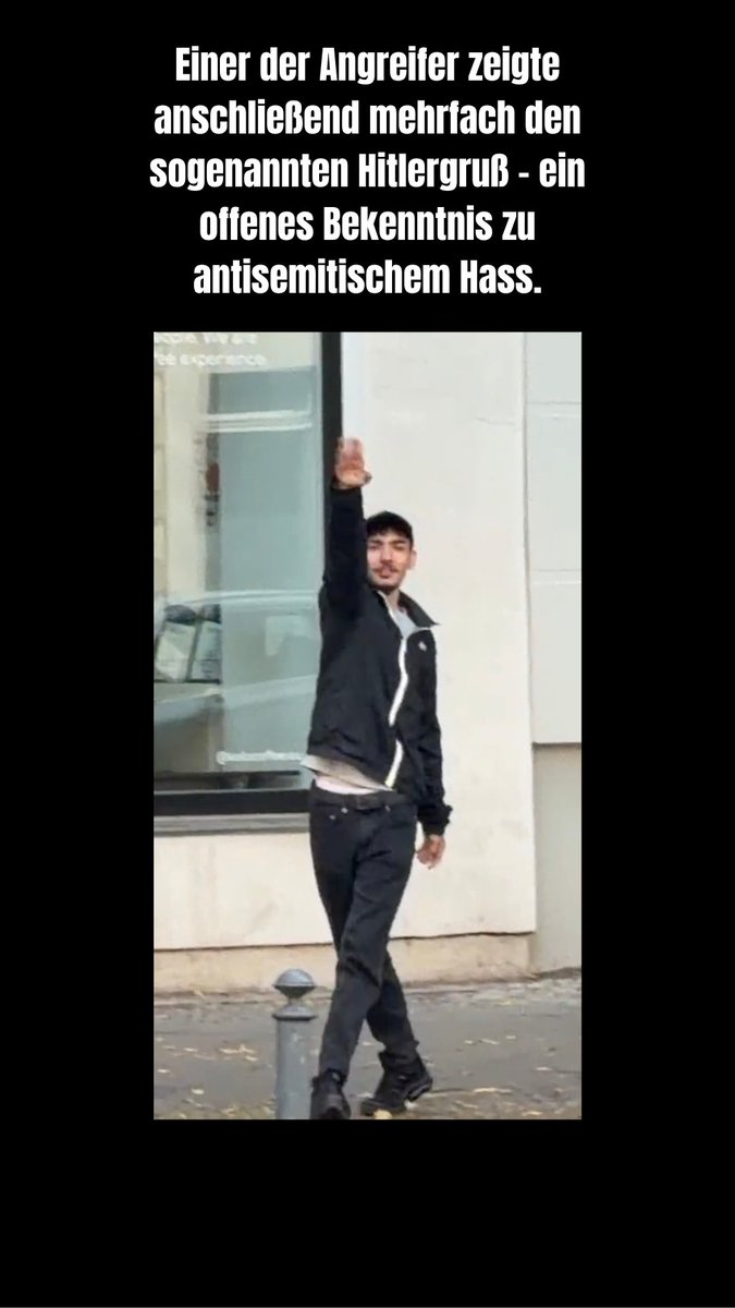 ggantisemitism's tweet photo. Am Freitag wurde der Vorsitzende der @KAJ_Berlin Gemeinde auf dem Weg zum Schabatt-Gebet bedroht. Angreifer zeigte mehrfach den Hitler-Gruß.

Unsere Demokratie kann sich nicht alleine vor Antisemitismus, Islamismus und der Verherrlichung von Terror schützen. 

Wir brauchen Euch! https://t.co/oDrE3XbUKI