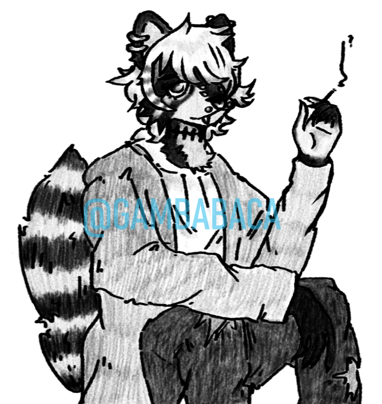 gambabaca's tweet photo. little comm of a cool raccon :) https://t.co/3zrttteLDk