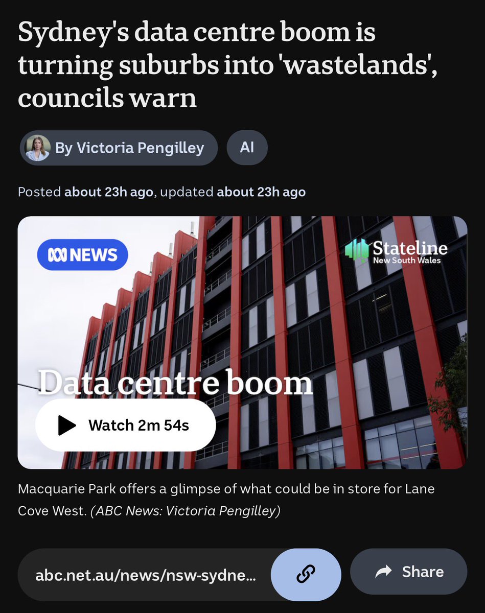 DavidShoebridge's tweet photo. Across Sydney, across the country, people are fighting off mega data centres eating their neighbourhoods and stealing their power, water, data and jobs. The Greens are with you in this fight, on council and in parliament. https://t.co/6vVLYMgQoQ
