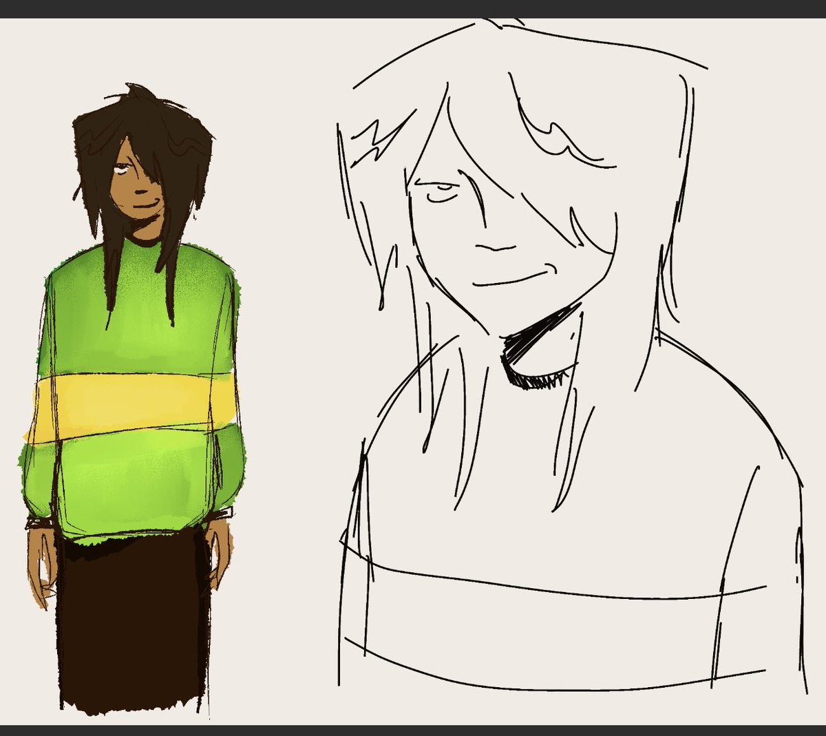 snomyum's tweet photo. Kris Deltarune and the stupid smirk I keep drawing them with https://t.co/ScMEAHeefU
