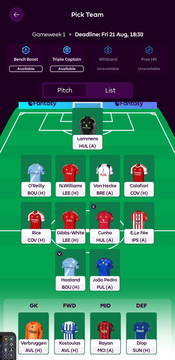 MidlandsR's tweet photo. @FPLHenners Rayan is the other must have for me. https://t.co/CVBLCmPQzB