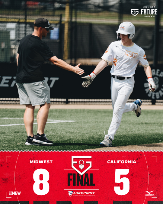 PrepBaseballIA's tweet photo. Turns out "Midwest Nice" still hits harder than "California Cool" 🌽 🚜 

#TeamMidwest | #Cropleyscrawlers | #PBJFG26 https://t.co/jtDzA5oXHs