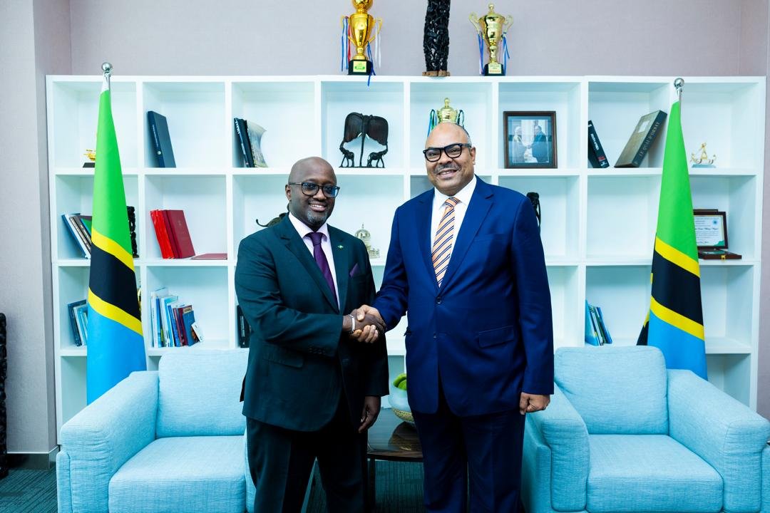 RwandaMFA's tweet photo. In Dar Es Salaam for a visit, Minister @onduhungirehe was received by his counterpart, Amb. Mahmoud Thabit Kombo, Tanzania's Minister for Foreign Affairs and East African Cooperation, 

The discussion focused on strengthening bilateral ties between two countries. https://t.co/Rt0M5a3AP4