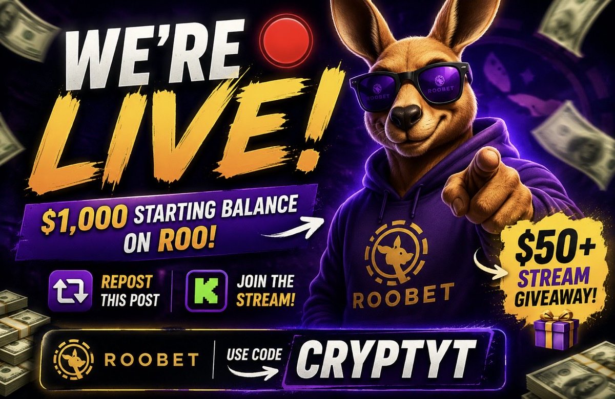 TheCryptv's tweet photo. 🔴 WE’RE LIVE!

Starting today’s session with a $1,000 balance on Roo! 💰

🏆 $1,000 Leaderboard at https://t.co/fKXsHedBdi
Ending soon !

🎁 $50+ Stream Giveaway
✅ Repost this post
✅ Join the stream

See you there! 👇
https://t.co/VUoGJtwKnt https://t.co/7QfqReIYcV