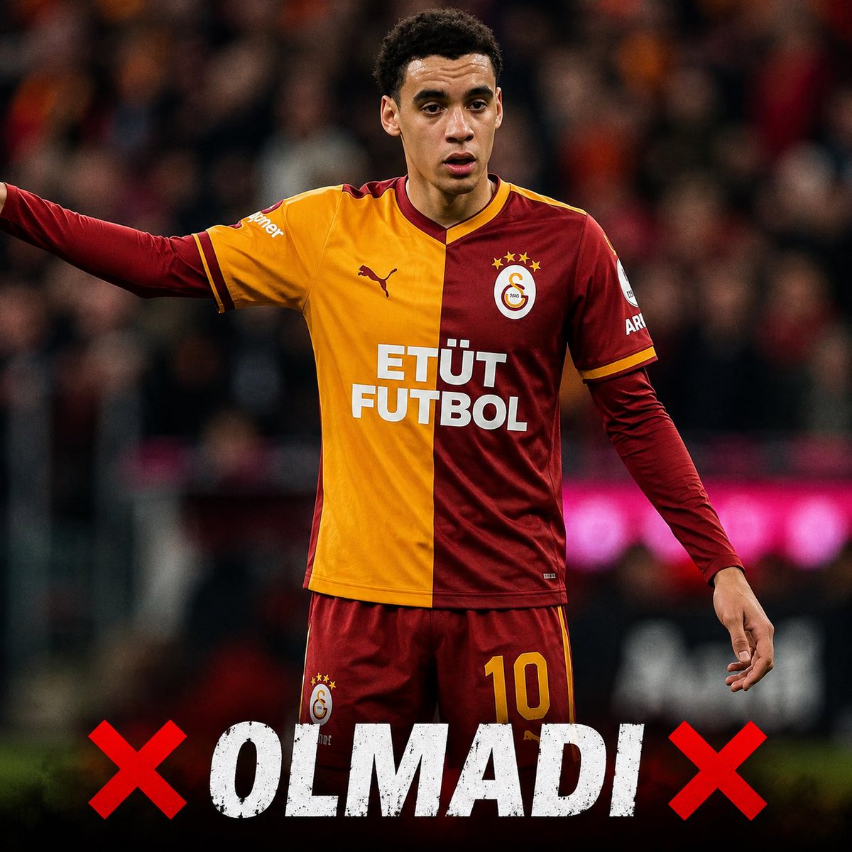 etutfutbol's tweet photo. 🚨 Galatasaray'da Musiala depremi: Transfer iptal! 🟡🔴
Dünya yıldızı Jamal Musiala ile imza aşamasına gelinmişken operasyon yattı.
👀 Sebep: Burhan Can'ın anlaşmayı erkenden haberleştirerek transferin gizliliğini bozması. Masadan kesin olarak kalkıldı! ❌
#Galatasaray #Musiala https://t.co/dz0wf1ENi2