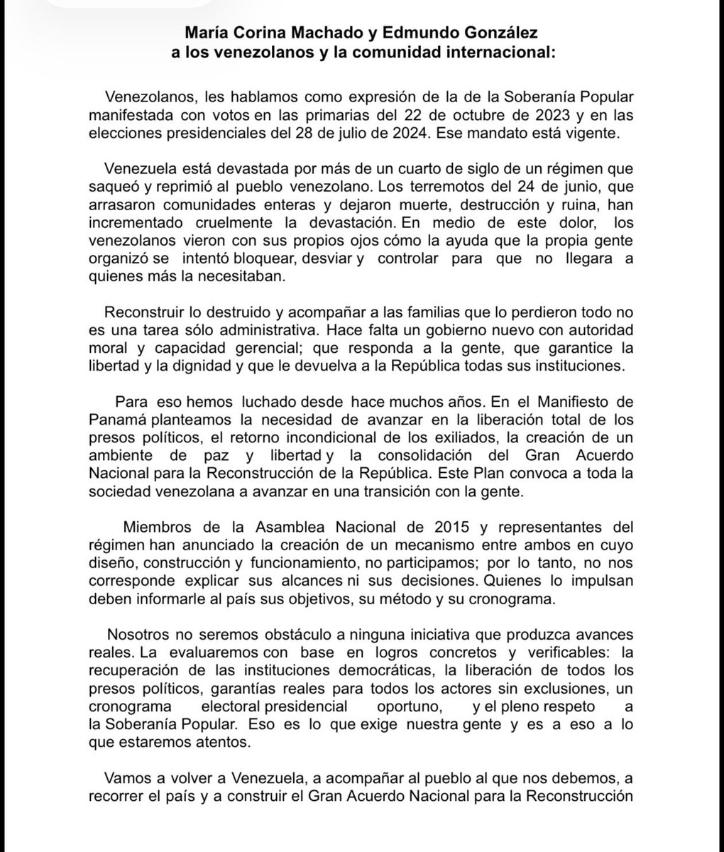 EdmundoGU's tweet photo. Nuestro mensaje dirigido a los venezolanos y a la Comunidad Internacional https://t.co/HvcWzQf3WO