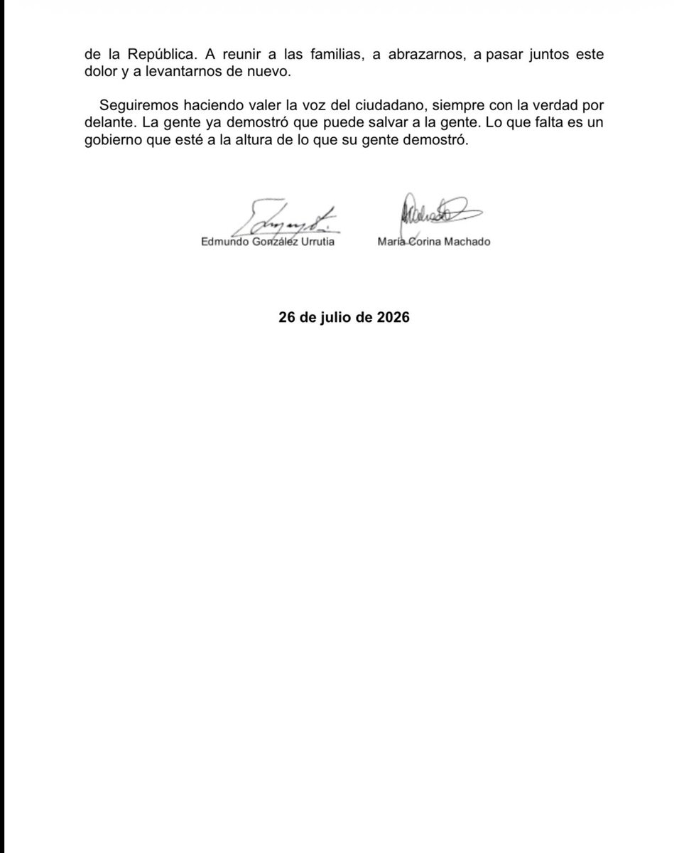 EdmundoGU's tweet photo. Nuestro mensaje dirigido a los venezolanos y a la Comunidad Internacional https://t.co/HvcWzQf3WO