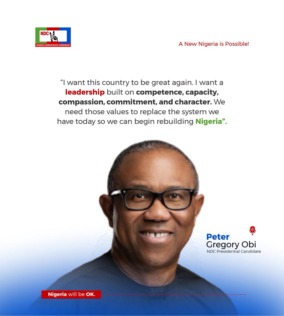 EstherUmoh10's tweet photo. Peter Obi on @channelstv 
#NigeriaWillBeOk https://t.co/A8HxUkERqr