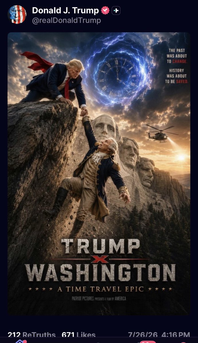 1776Tron's tweet photo. Boom!!! 👀👀👀
    /// DJT Time Traveler. 😎
Trump x Washington A Time Travel Epic. 🔥🔥🔥 https://t.co/5NJwVVEuhD