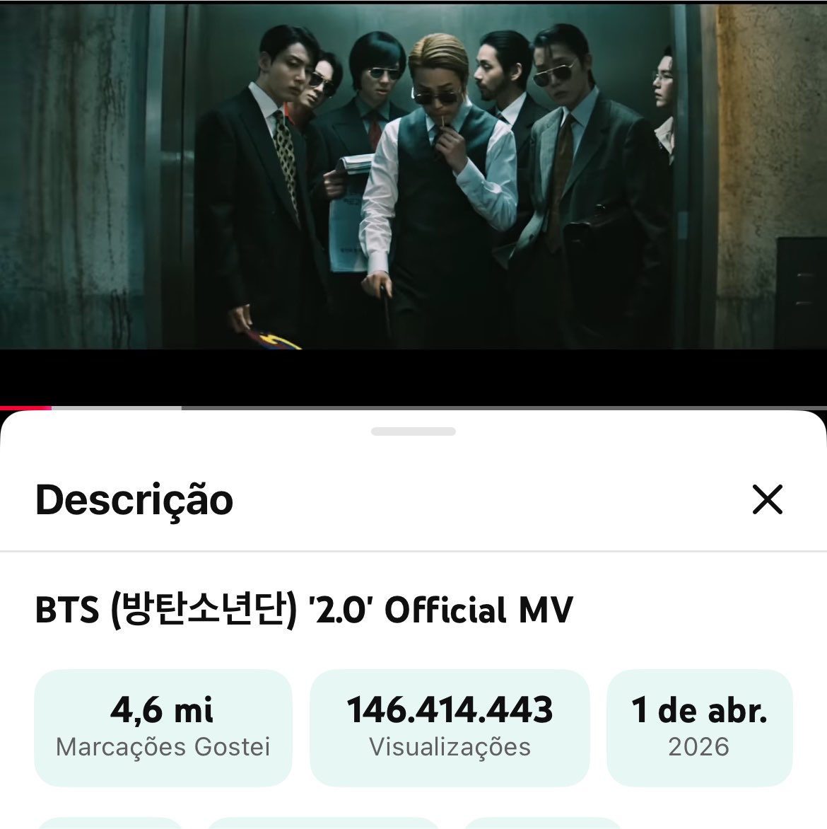 kookflowers's tweet photo. E o MV do BTS de 2.0 que ultrapassou Swim e se tornou o MV mais visualizado da era Arirang no youtube?? O sucesso surreal do MV de 2.0 kkkkk https://t.co/yJrn5Rbsa8