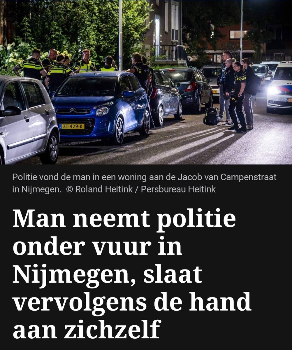 Incident met dodelijke zelfdoding na schoten op politie in Nijmegen