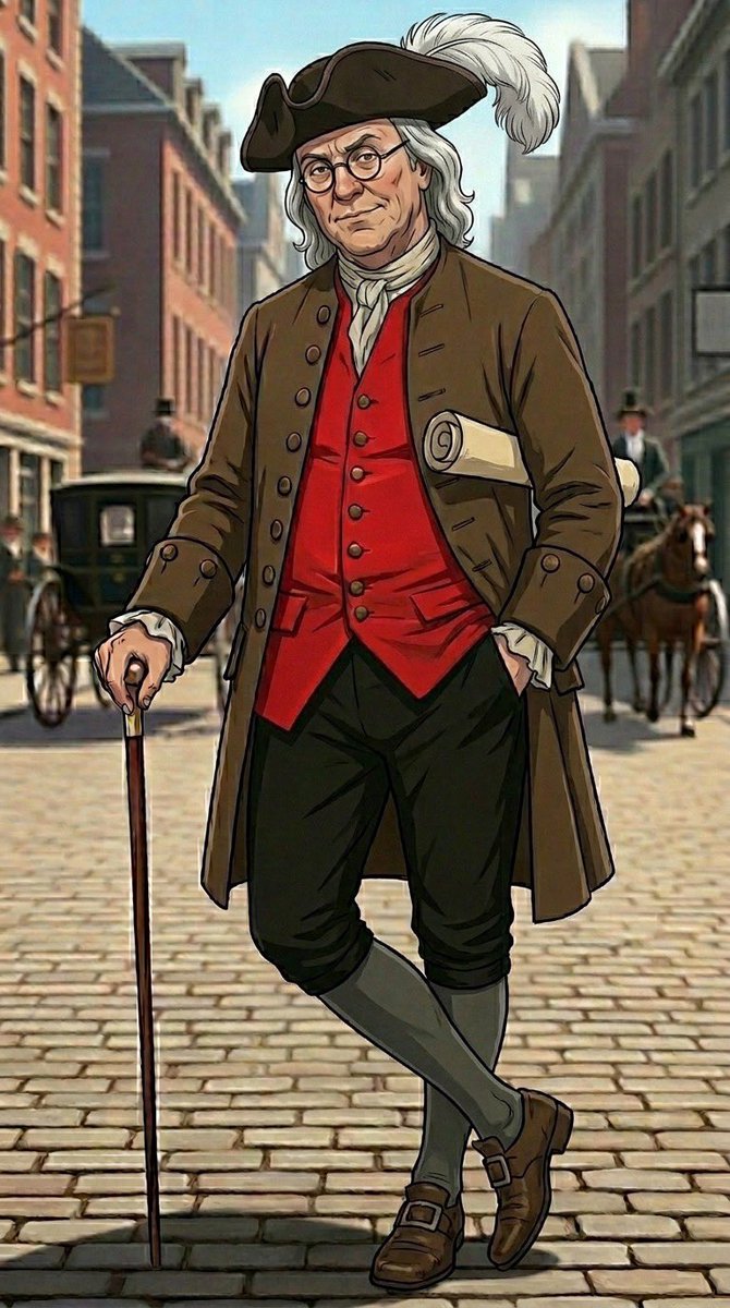 PompFu_Studio's tweet photo. Badass Ben Franklin  Animated Series Character Art  #AnimatedComedy  #BadassBenFranklin #PompFu https://t.co/dQkvBoDDTn