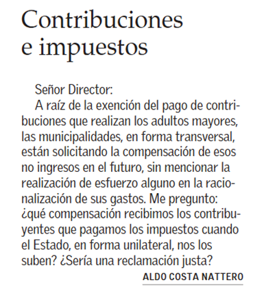 ccifuentesh's tweet photo. Muy cierta esta carta. Los ingresos tributarios de los municipios aumentaron más de un 50% real en la última década. Los servicios no han mejorado en esa magnitud ¿no pueden buscar espacios de eficiencia? https://t.co/FNK206f9DI