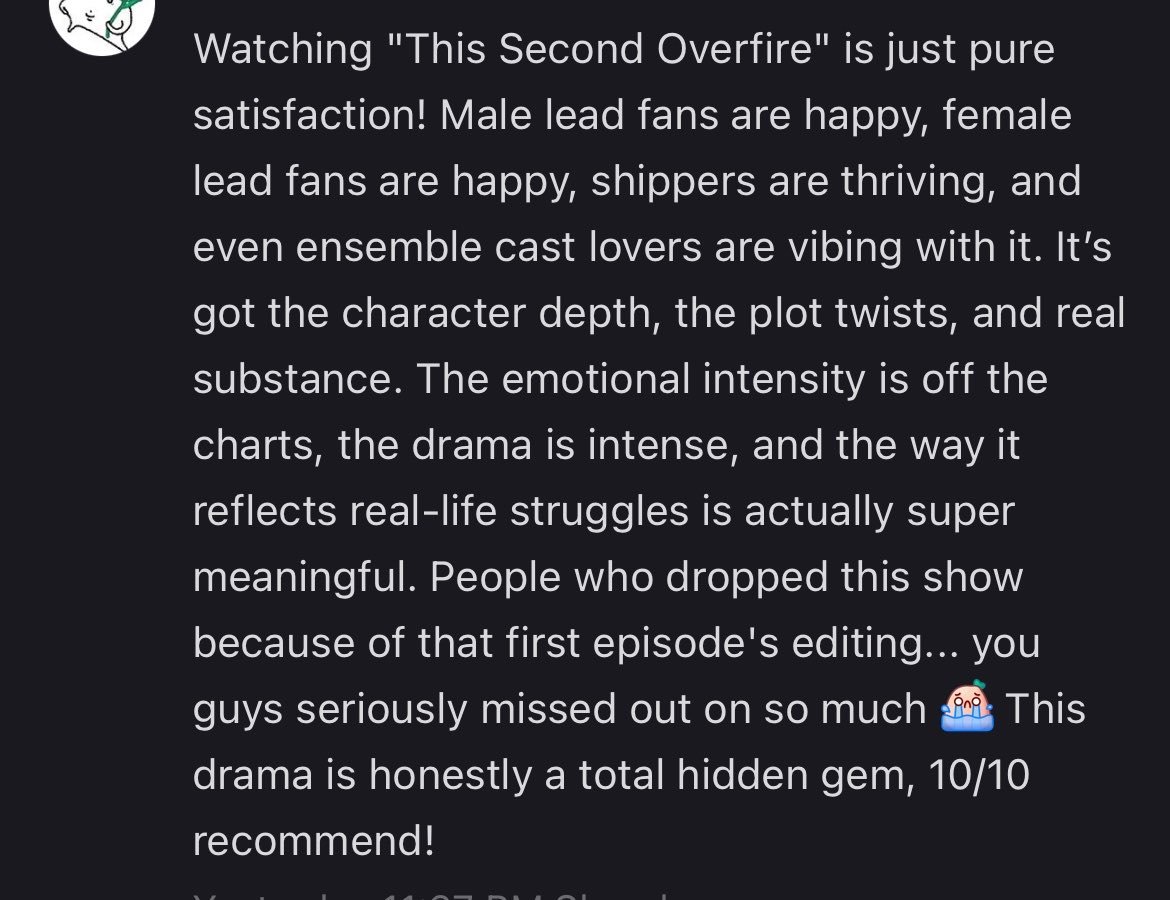 GoofySean's tweet photo. I agreed what she said.
#overdo is a hidden gem that made in china entertainment industry!

Ctto https://t.co/SHcPi47cqR