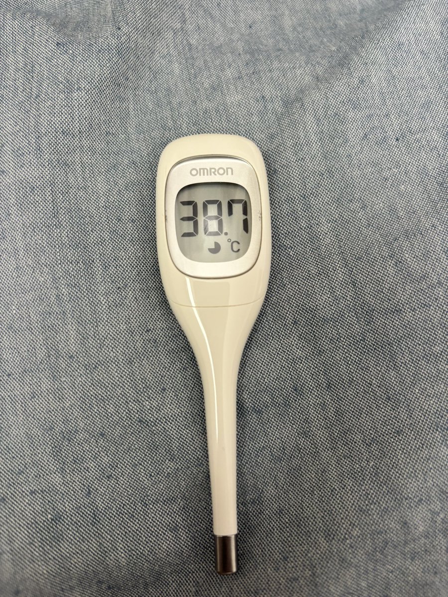 40s_survival's tweet photo. 一度会社まで行ったんですが、
どうにも様子がおかしくて帰宅。

熱を測ったら38.7℃🤒

週末の疲れが一気に来たのか…
40代って、こんな急に電池切れるのかよ🤣

今日は大人しく寝ます💤

……ずっと寝てれば𝕏できる時間増えるかも？🧐

いや、まず治そっと🐺🔥💦 https://t.co/aMgbw38AbR