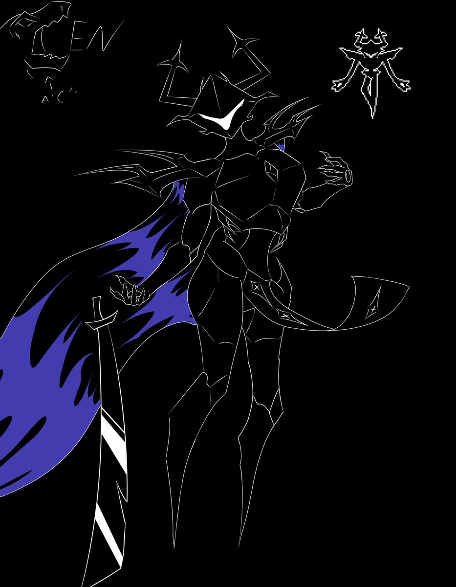 Cen_Amb's tweet photo. My version of the Roaring Knight #Deltarune #RoaringKnight #DessKnight #fanart #deltarunefanartㅤㅤㅤㅤ https://t.co/ysygKu5LBu