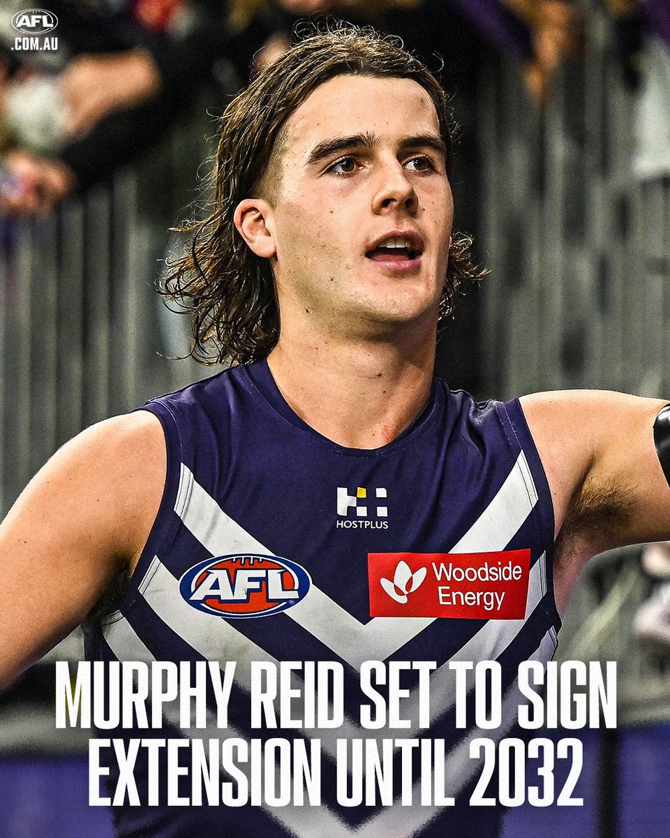 AFL's tweet photo. Murphy Reid is poised to sign a big contract extension with the Dockers, @CalTwomey reports.

Details: https://t.co/G9HN0tYsuy https://t.co/0e6ngkKTqI