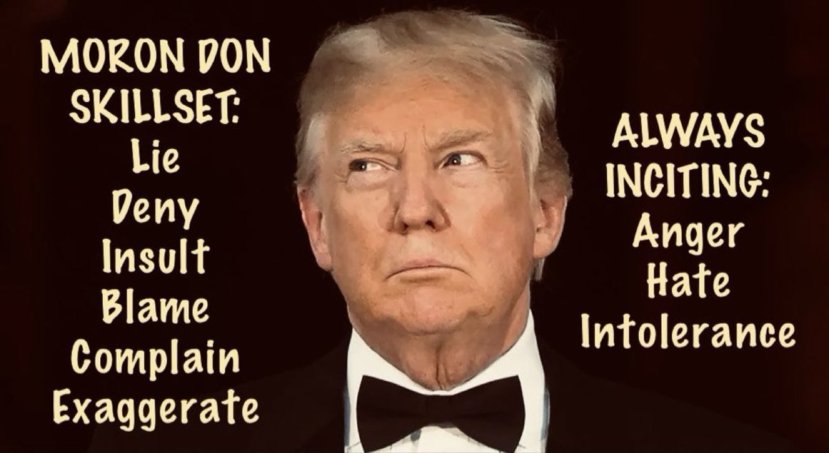 CrushTheRight's tweet photo. @ailanyus ~

BEHOLD THE MORON DON SKILLSET

Once you see it you see it’s all he’s got.
~ https://t.co/95HHD9x3Go