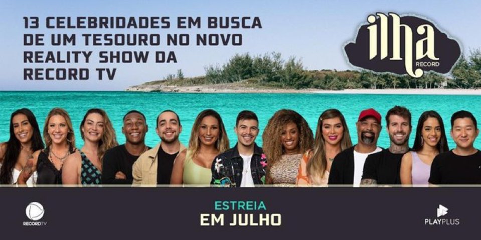 RecordistasOFC's tweet photo. 🚨 Há 5 anos, estreava a 1ª temporada da #IlhaRecord, comandada por Sabrina Sato.

A atração reuniu 13 celebridades numa ilha, concorrendo a um “tesouro” de R$ 500 mil reais. Pelo voto do público, Mirella Santos levou o prêmio de R$ 250 mil reais.

Vocês gostavam do reality? https://t.co/Ga7UPJY68U