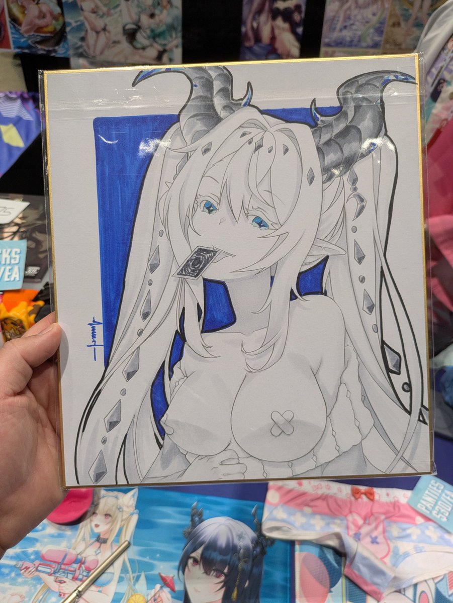 RBSileighty's tweet photo. Won the auction today at Offkai for the Nova shikishi!
Amazing art by @luwudco
I'm looking forward to getting it back signed 💙❄️🐉 https://t.co/qkLpiVS2RB