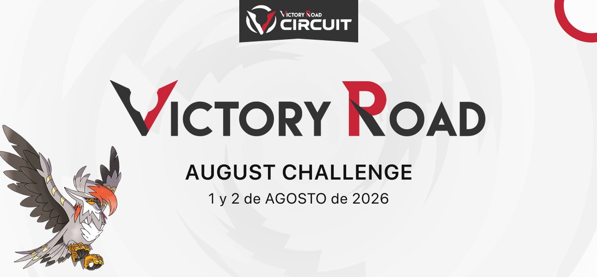 VictoryRoadES's tweet photo. Tenemos un nuevo torneo de #PokemonChampions este fin de semana. ¡Apúntate al VR August Challenge! 🚀🌐

🗓️ 1–2 ago., 16:00 CEST
🎮 Reg. M-B
🎟️ 11.50 $
🔁 RT: ¡se sortea una entrada gratis!
📖 Info: https://t.co/3VZ4Mnu9XB
👉 Inscríbete: https://t.co/NxvvbRCN6H https://t.co/mjEgvaDZyg