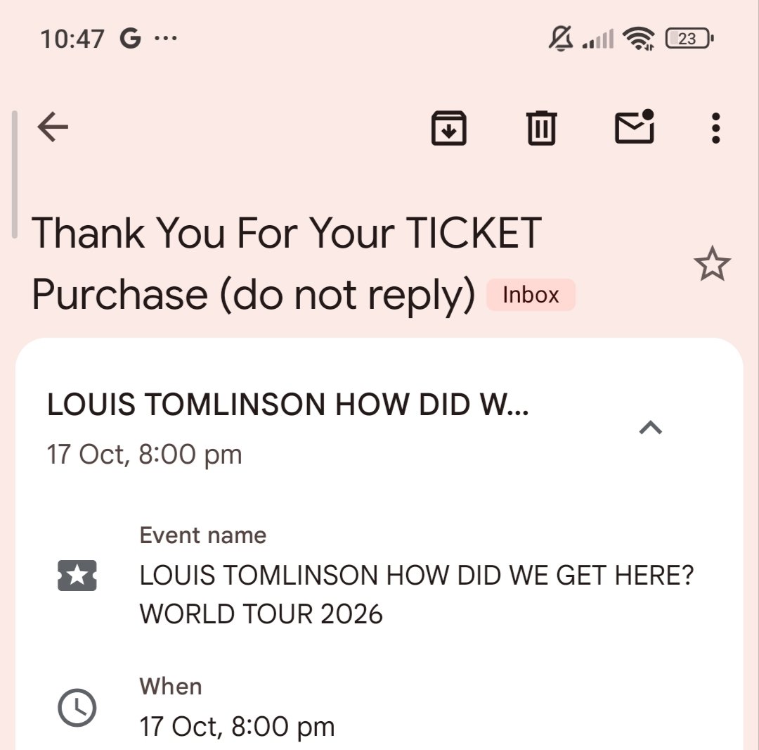 KatriceAnne_'s tweet photo. Ticket secureddd 🥹❤️‍🩹 see youuu @Louis_Tomlinson 🇵🇭 https://t.co/zjOvUs1ibx