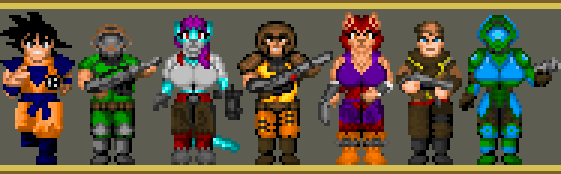 AbsoluteBoom96's tweet photo. Some characters done in the style of Wolfenstein 3D.
From left to right: 
Goku / Doomguy / It-Z / Ranger / Eleena / B.J / Crash
#pixelart #pixelartist #wolfenstein3d #wolf3d #wolfenstein #doom #doomfps #classicdoom #eradicator #concord #quake #dragonball https://t.co/NtDbDUDhrY