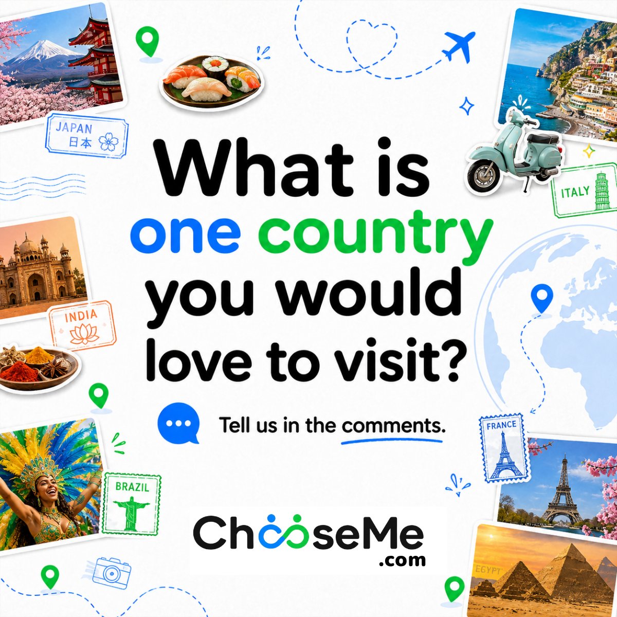 ChooseMeApp's tweet photo. Some places call to us before we ever visit them.

A country, a culture, a landmark, a dish, or a story can be enough to make us dream of going there.

#ChooseMe #TravelInspiration #DreamDestinations #ExploreMore #Wanderlust https://t.co/G63uylXgOm