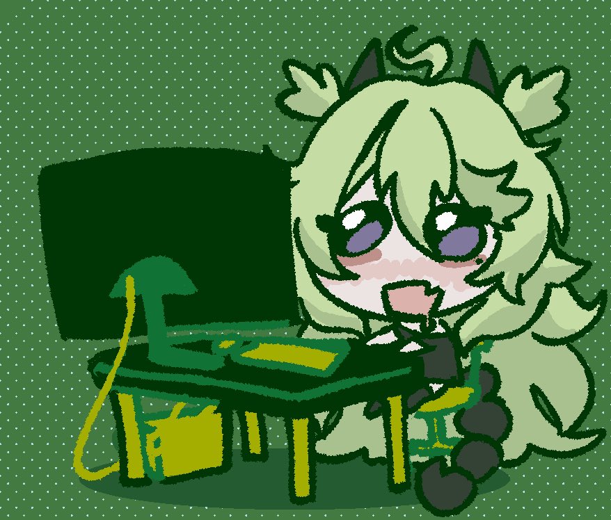 m4ntimorie's tweet photo. supa cute art by @MoxxxieChu thank youu i love playing on my puter #braticore https://t.co/E8bblUUak8