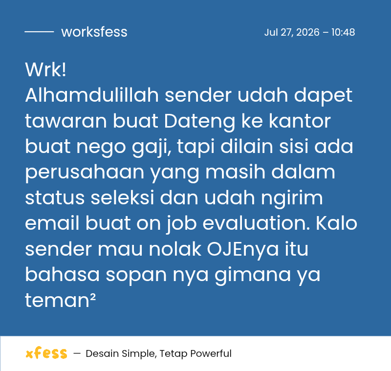 worksfess's tweet photo. Wrk!

Minta tolongnya teman2 semua 

TIA https://t.co/pSQYcsPR4e