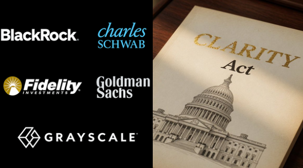 WhaleFactor's tweet photo. 🐋 WHALE WATCH :TradFi isnt waiting around anymore.

Ahead of the August recess five powerhouses holding over $30T in combined assets have thrown their weight behind the CLARITY Act:

=> BlackRock
=> Fidelity
=> Goldman Sachs
=> Charles Schwab
=> Grayscale

When $30T+ demands clear regulatory guardrails between the SEC & CFTC Congress listens.

This is the green light Wall Street pensions and sovereign funds have been waiting for. Mega bullish long term.