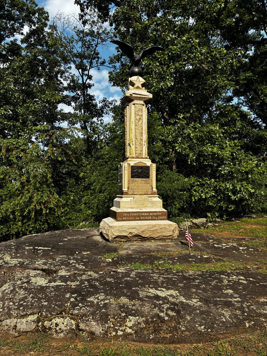 DougEll71479822's tweet photo. @CwNewbie11 That is a favorite.  Just spent the weekend focusing on some of the monuments on Culp’s Hill. https://t.co/iUlKJNrH9H