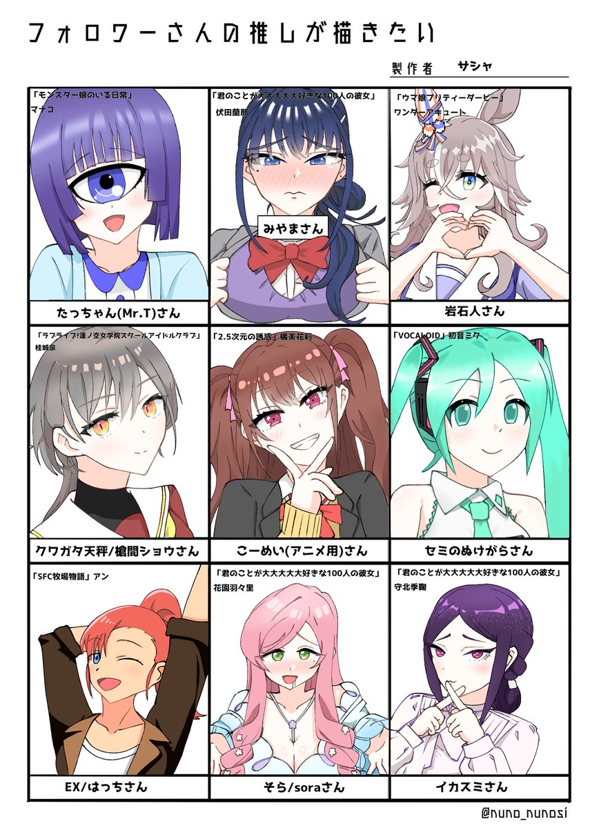 sasha203162's tweet photo. #フォロワーさんの推しが描きたい
2枠とも描き終わりました！！
いろんなキャラが描けていい経験になりました！！ https://t.co/N6meShQeRt