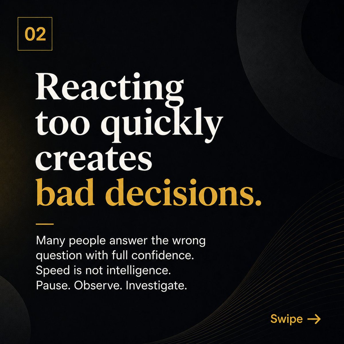 Homex91's tweet photo. Many people answer the wrong question with full confidence. Speed is not intelligence. 
Pause. Observe. Investigate https://t.co/Z6VAxNSzCt