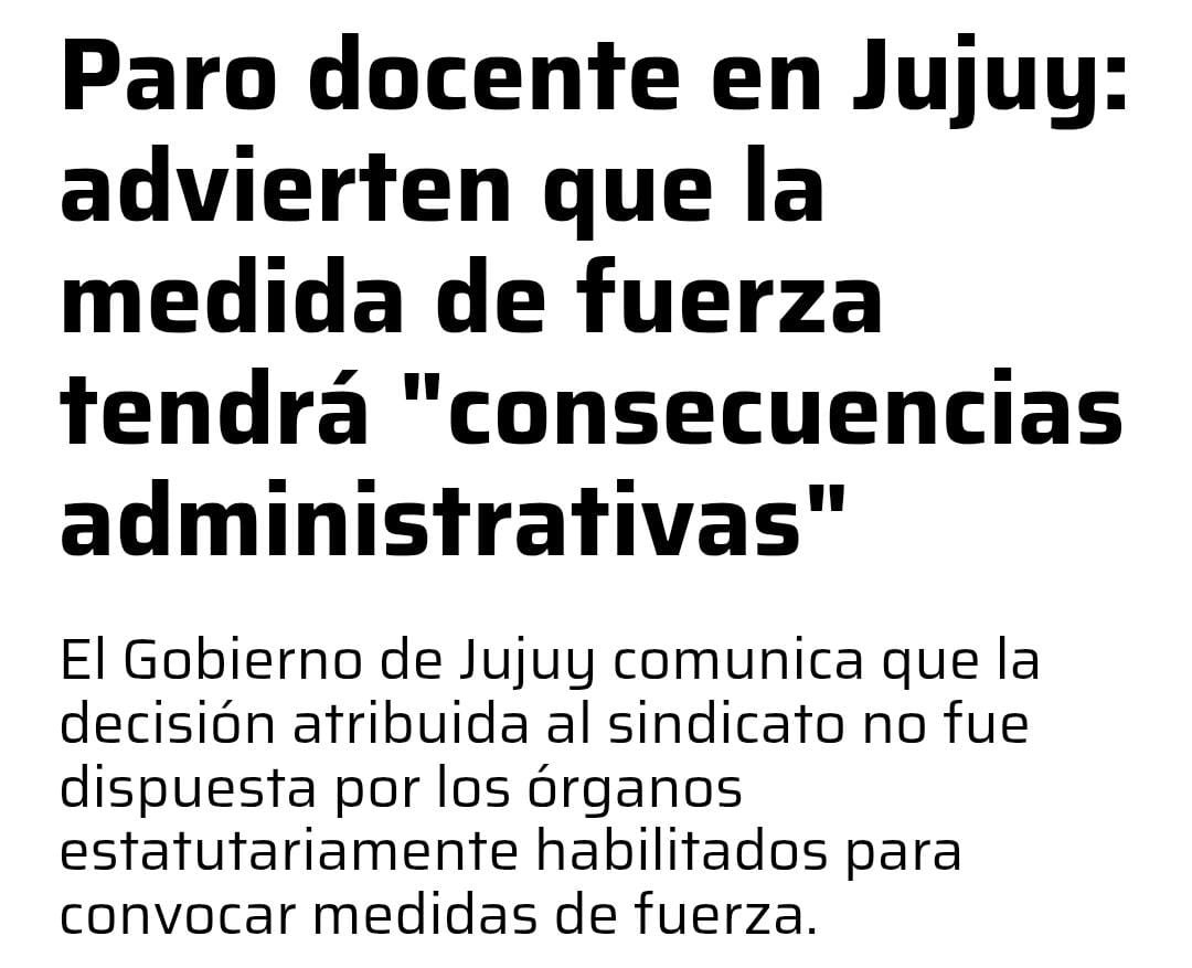 NatuchaMorales's tweet photo. El Gobierno de Jujuy amenaza con sanciones a la docencia de ADEP que desde sus bases definió paro por 72 hs ante los salarios de pobreza y por la democracia sindical. 

El gobierno de Sadir viola una vez más la autonomía sindical mientras convalida un fraude. Hay que rechazarlo. https://t.co/whwZWcZwuK