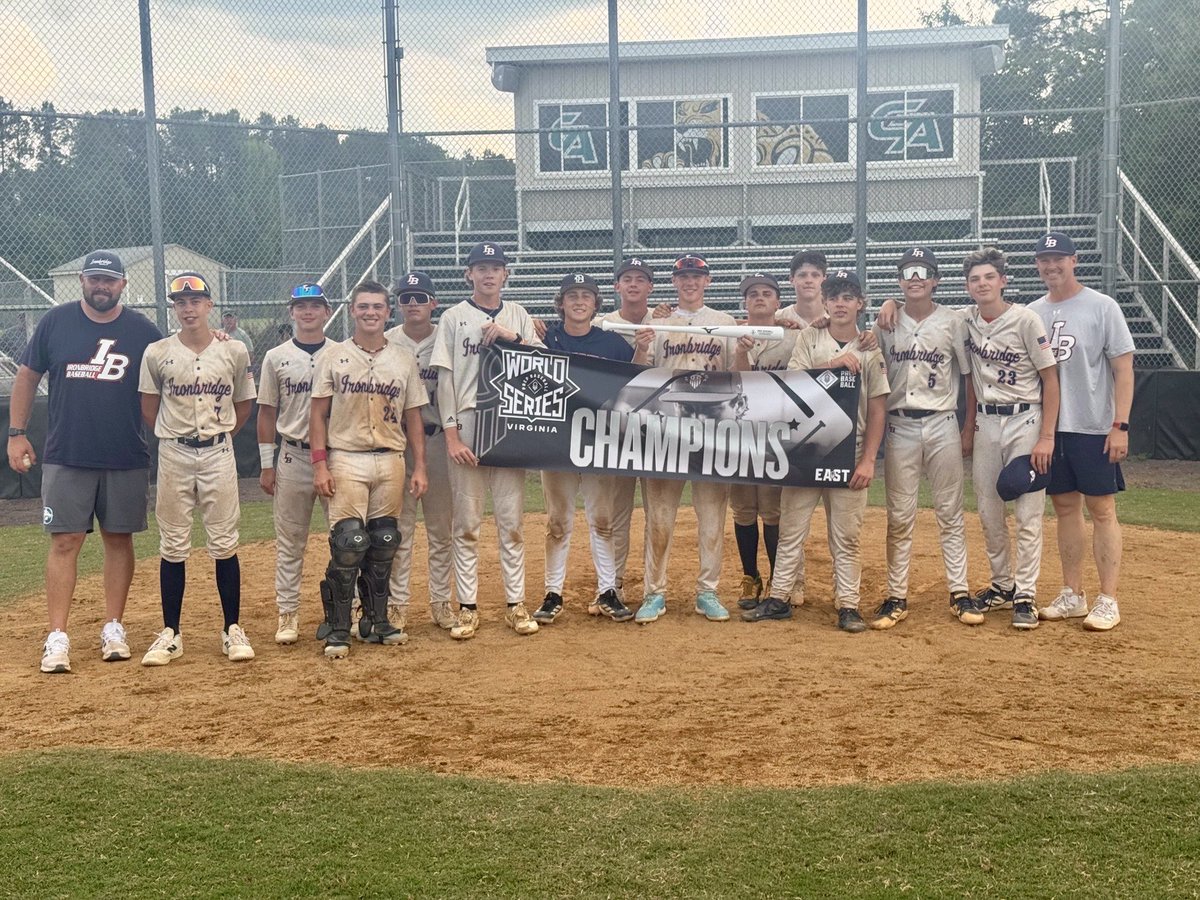 IBShowcase_BB's tweet photo. 🏆 Champions!

Congratulations to our Ironbridge 2029 Kane squad on bringing home the championship at the @PrepBaseVAS 15U VA World Series!

#IronbridgeBaseball | #NoPlaceLikeIB https://t.co/xbwj5lAaLi