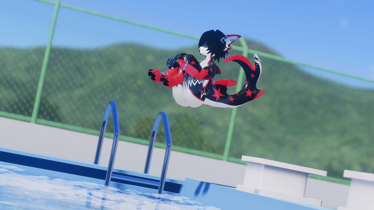 Bushh_y's tweet photo. CANNONBALL!!! 💥🌊🫧
#furryㅤㅤㅤ #furryartㅤ #VRchatfurry https://t.co/oIp2hYWgMg